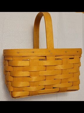 Longaberger Honey-Toned Woven Handled Basket